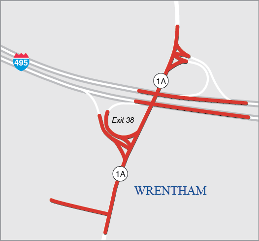 WRENTHAM: CONSTRUCTION OF INTERSTATE 495/ROUTE 1A RAMPS 